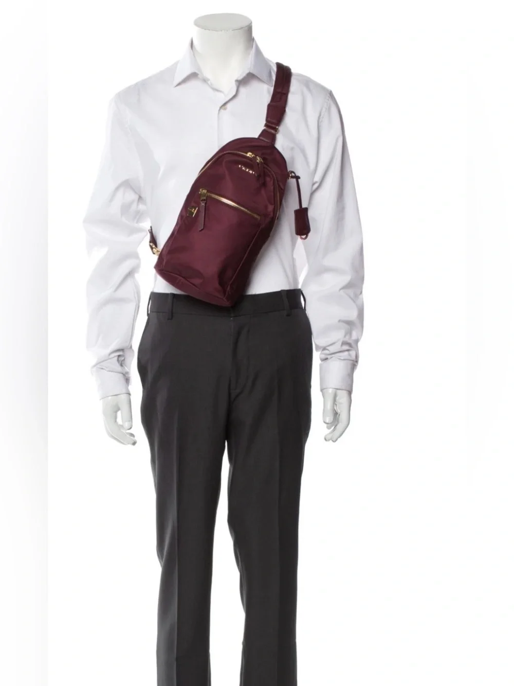 Tumi Burgundy Nylon Backpack Men’s